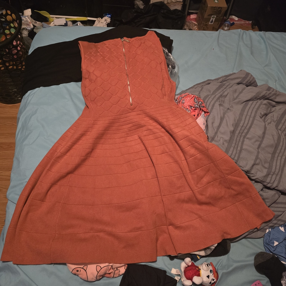 Torrid Terracotta Textured Midi Dress